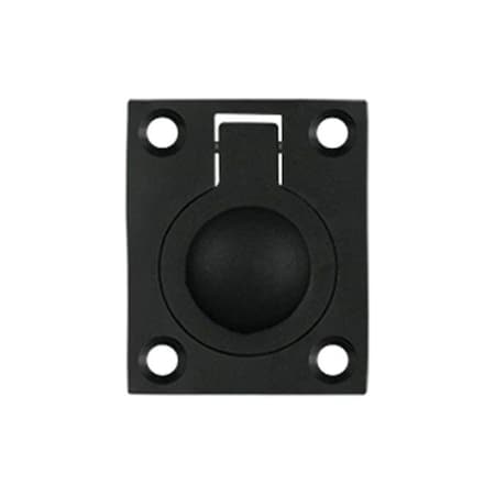 Patioplus 1.75 x 1.37 in. Flush Ring Pull; Black - Solid PA795588